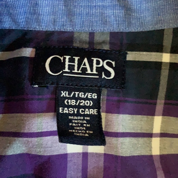 Chaps Plaid Button Dress Shirt - Picture 3 of 3